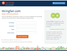 Tablet Screenshot of hiringfair.com